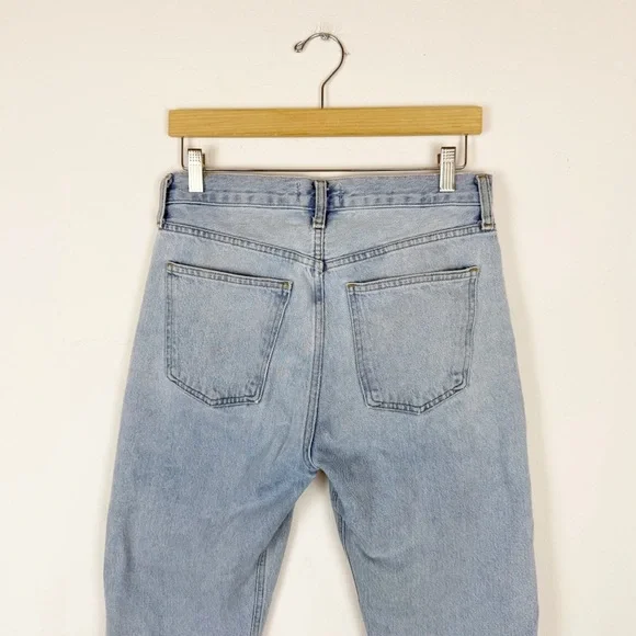 Agolde Light Blue Straight Leg Jeans - Picture 7 of 12